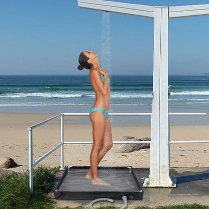 Portable Shower Pan with Drain Hose Camping Shower