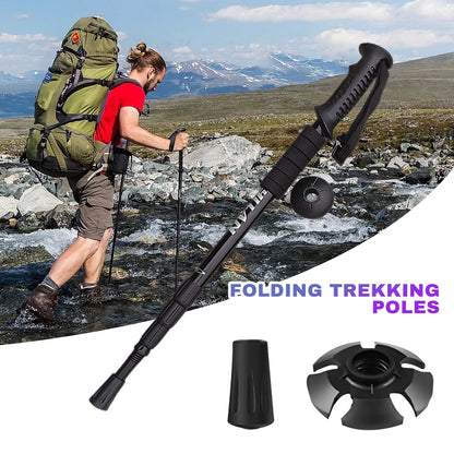 Trekking Poles Aluminum Alloy Telescopic Walking Hiking Stick