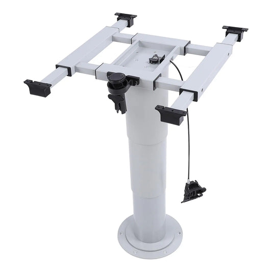 RV Table Pedestal Base for Boats Yachts Remote Control Pneumatic Adjustable Stand 355 to 730mm