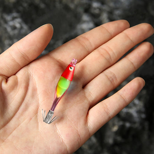 Luminous UV Blowing Fishing Lure  Artificial Bait Squid Jig for Sea Fishing