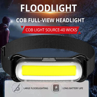 USB Rechargeable LED Headlamp Waterproof  Adjustable Headband Head Light