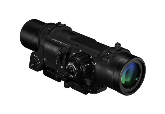 Tactical Rifle Scope Quick Detachable 1X-4X Adjustable Dual Role Sight for Airsoft Gun Hunting