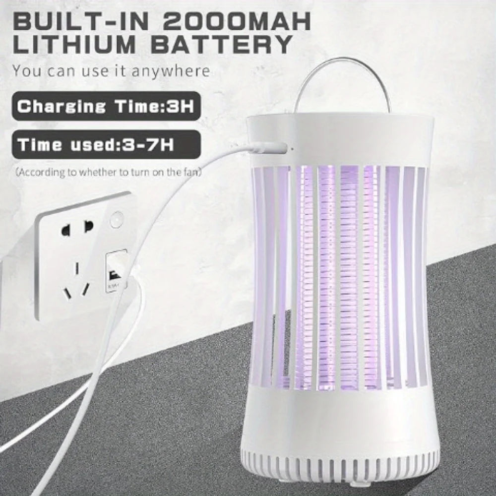 360° Electric Bug Zapper , 1800mAh 7H Battery Waterproof