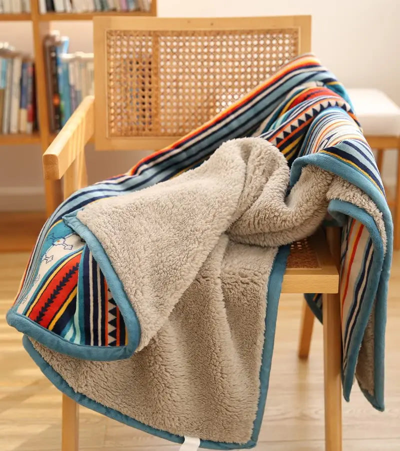 Lightweight Throw 50'' X 60'' Blanket - Bohemian Soft Plush Flannel Throw