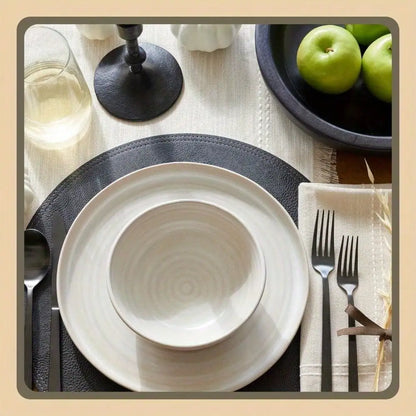 20 x 20 striped beige cloth napkins that add some simple charm to your table