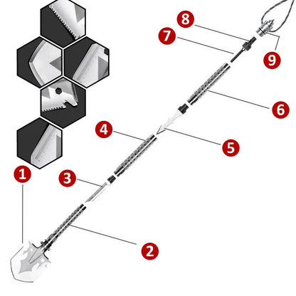 Multi Functional Detachable Foldable  Electric Shovel