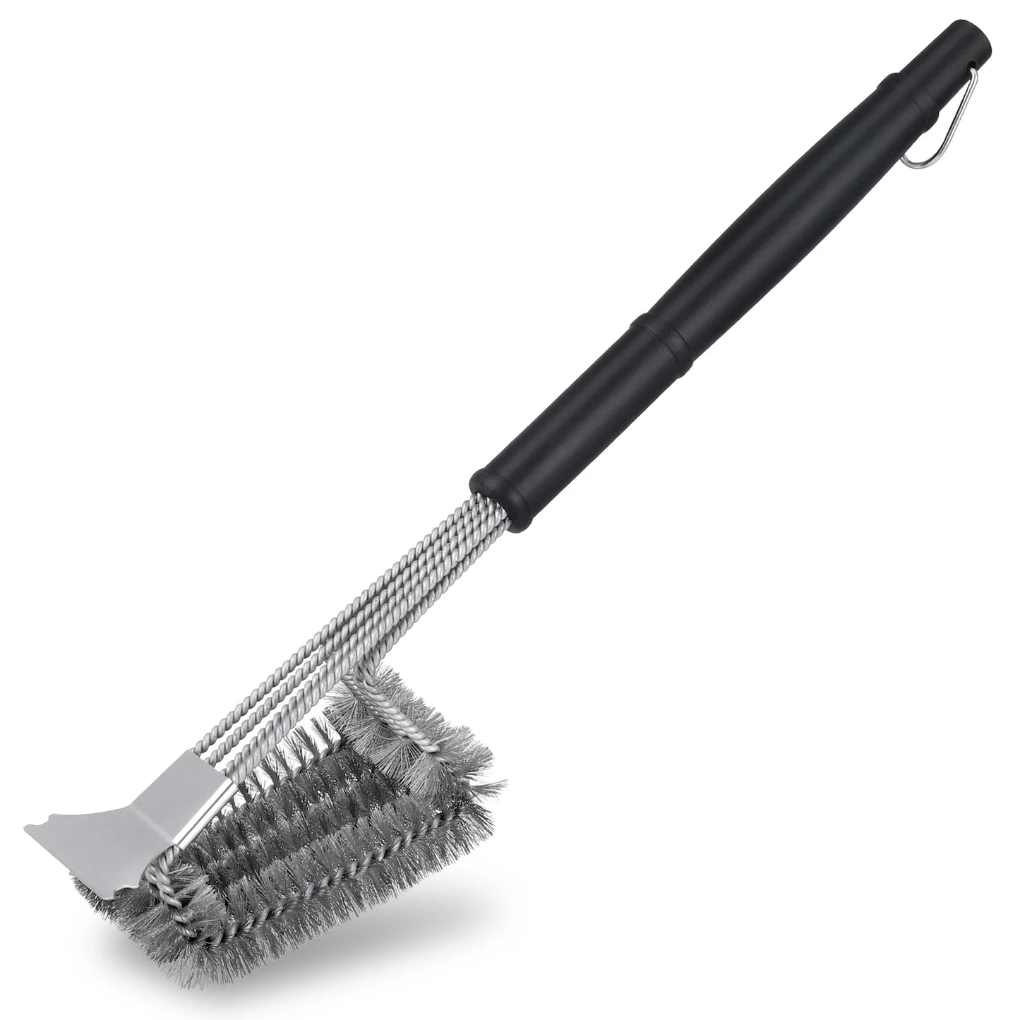 19 inch Stainless Steel Grill Brush with Scraper,