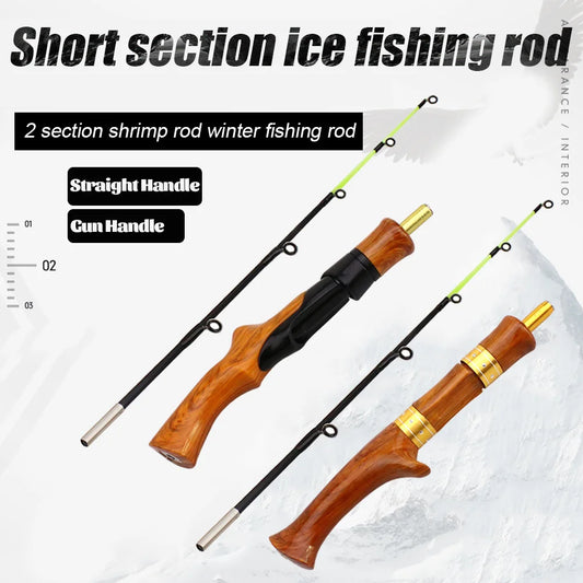 62cm Winter Ice Fishing Rod Carbon Casting  Tackle Compression Resistance