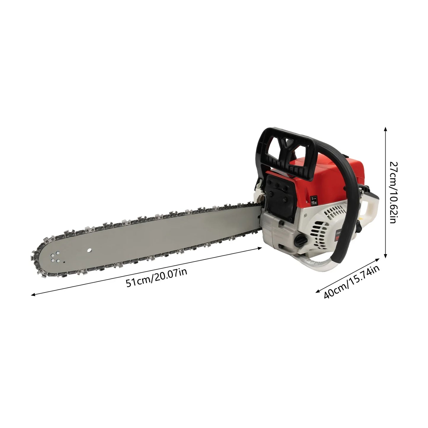 20 Inches 52CC GasolinePowered Cordless Chainsaw for Cutting Wood