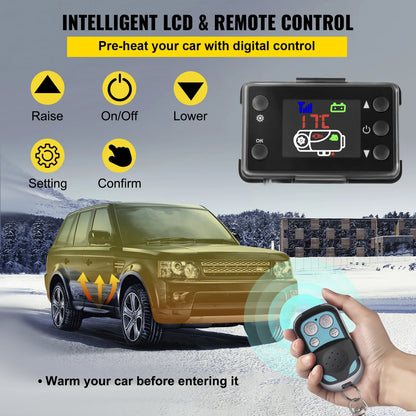12V 5KWr Air Diesel Heater with LCD switch and Remote Control for Boat Car Trucks Campervans