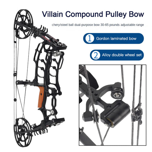 New dual-purpose bow pulley bow and arrow steel ball bow with high precision