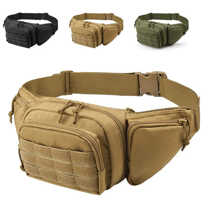 Tactical Concealed Carry Holster Fanny Pack Waist Conceal Hidden Pistol Handgun Gun Bag Hiking Mobile Phone Belt Pack Combat Bag