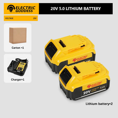Lithium-ion Replacement Battery Fit For Original Lithium-ion Battery 20V 5Ah for Dewalt