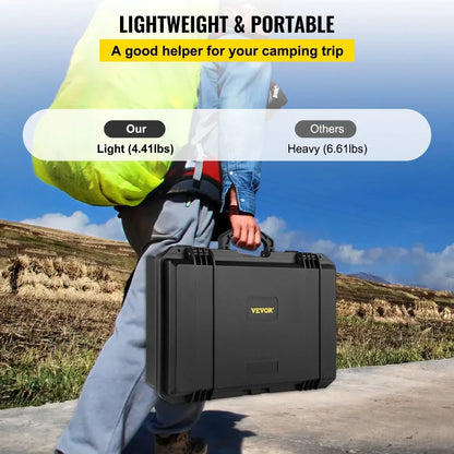 Waterproof Hard Case 19 x 14 x 5 Inches with Customizable Foam Shockproof  for Pistol