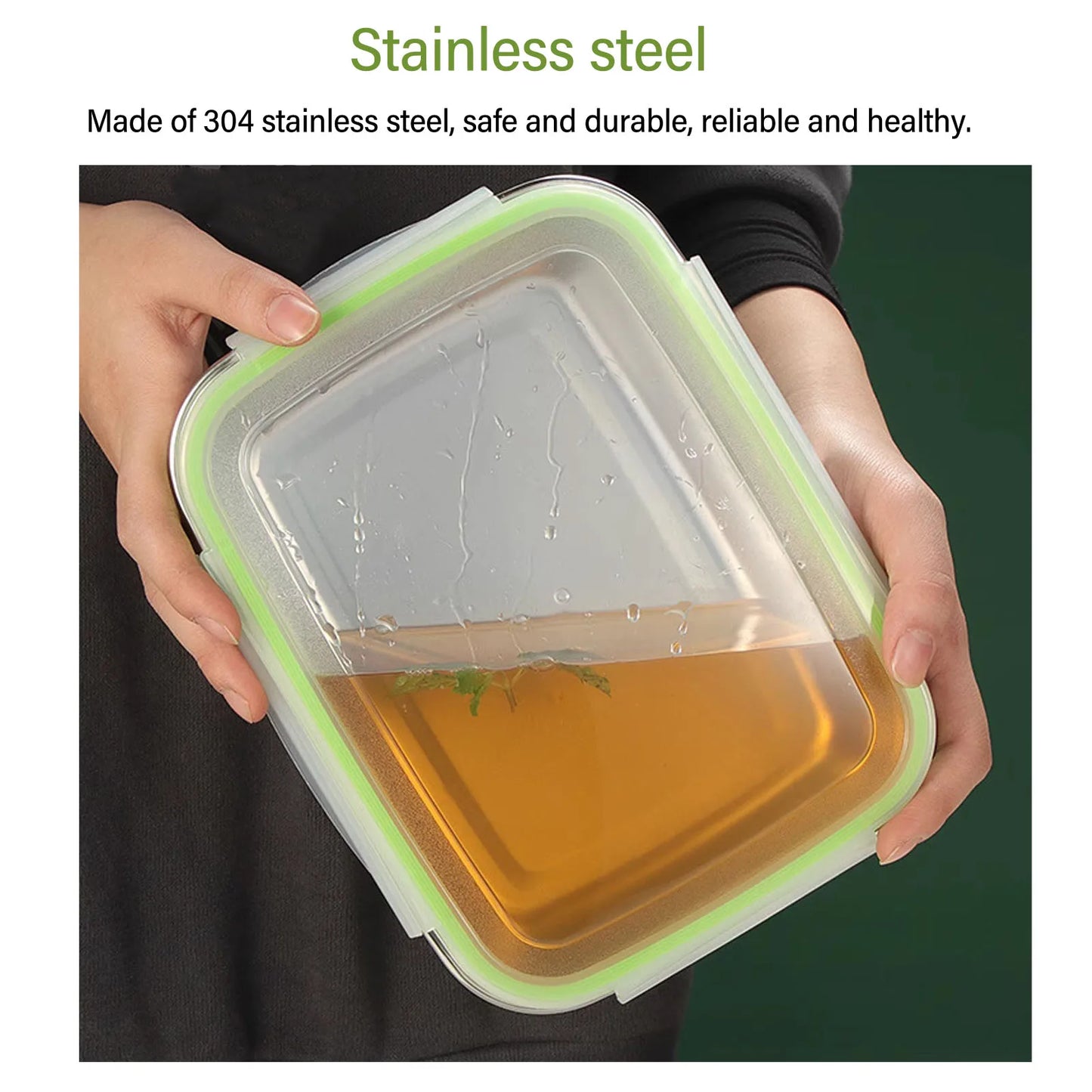 Food Storage Container Space Saving Stainless Steel