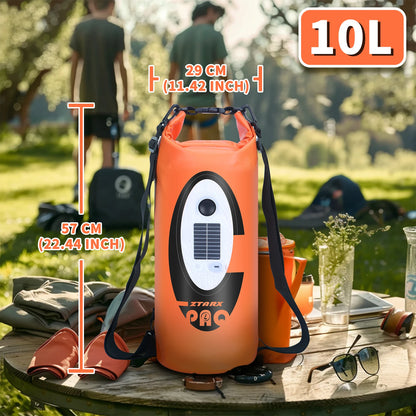 Solar/Battery Powered Waterproof Backpack with Bluetooth Speaker
