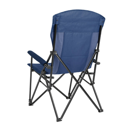 Outdoor Camping Chair, Portable Folding Lounge Moon Chair With Armrests,