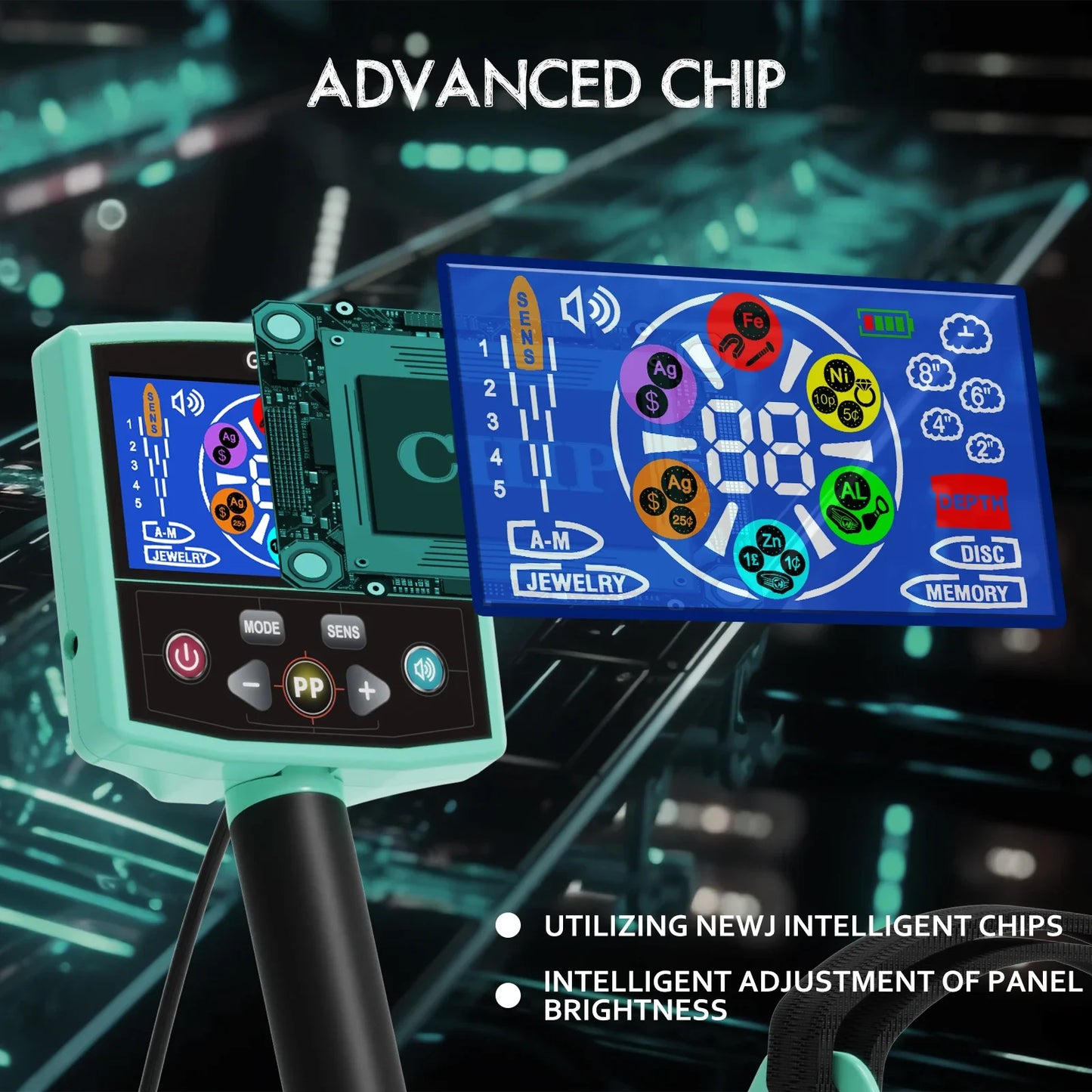 Underground Metal Detector  Max Depth Treasure Hunting Waterproof