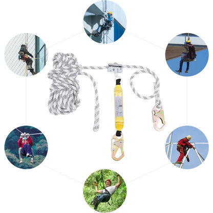 50ft Fall Protection Rope Vertical Lifeline Assembly