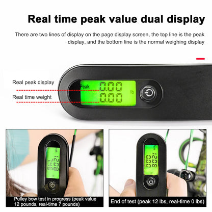 Archery LED Bow Scale 110lbs Draw Dynamometer Archery Compound Recurve Bow Measuring Instrument