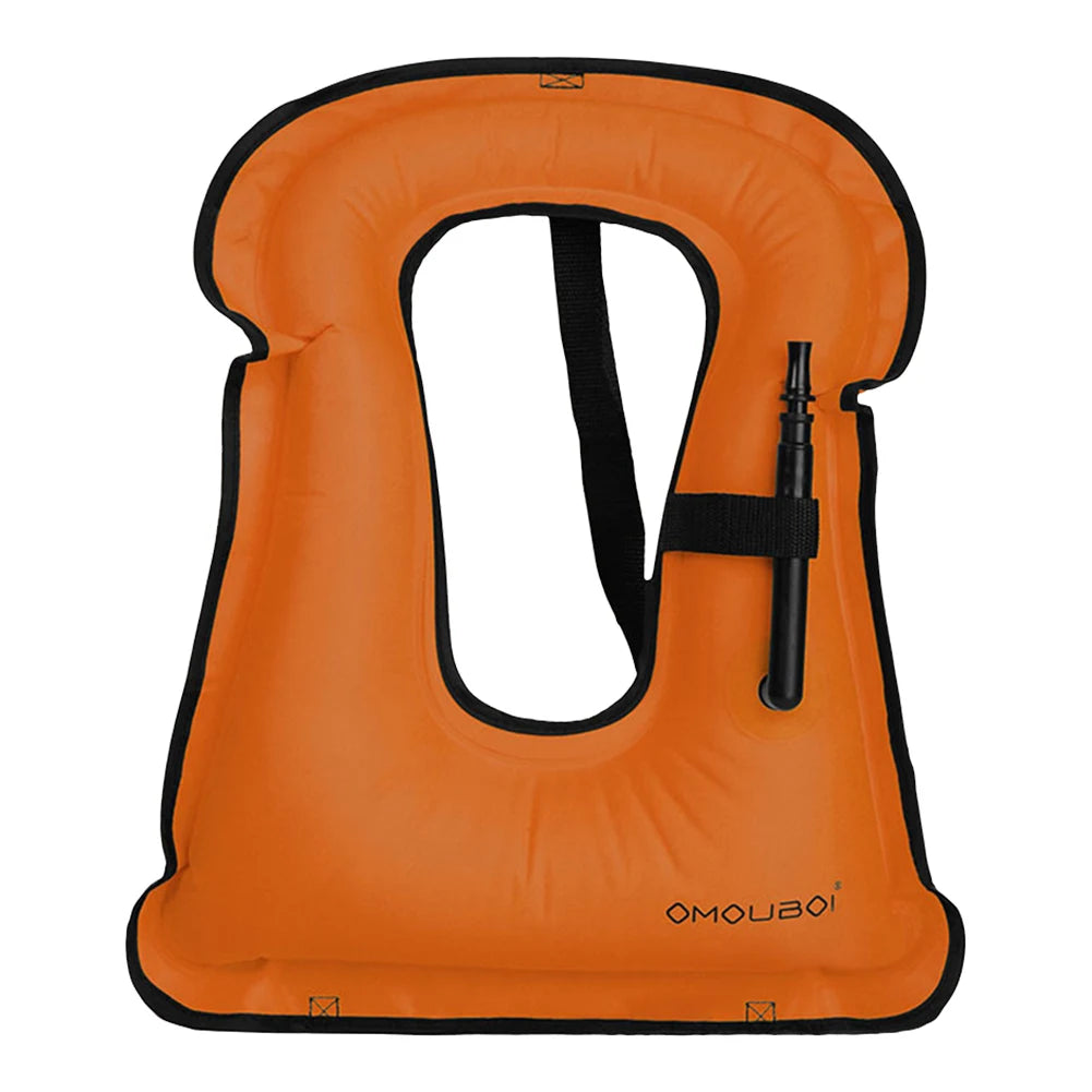 Inflatable Snorkeling Vest Adjustable Buoyancy for Snorkeling Swimming Kayaking Boating