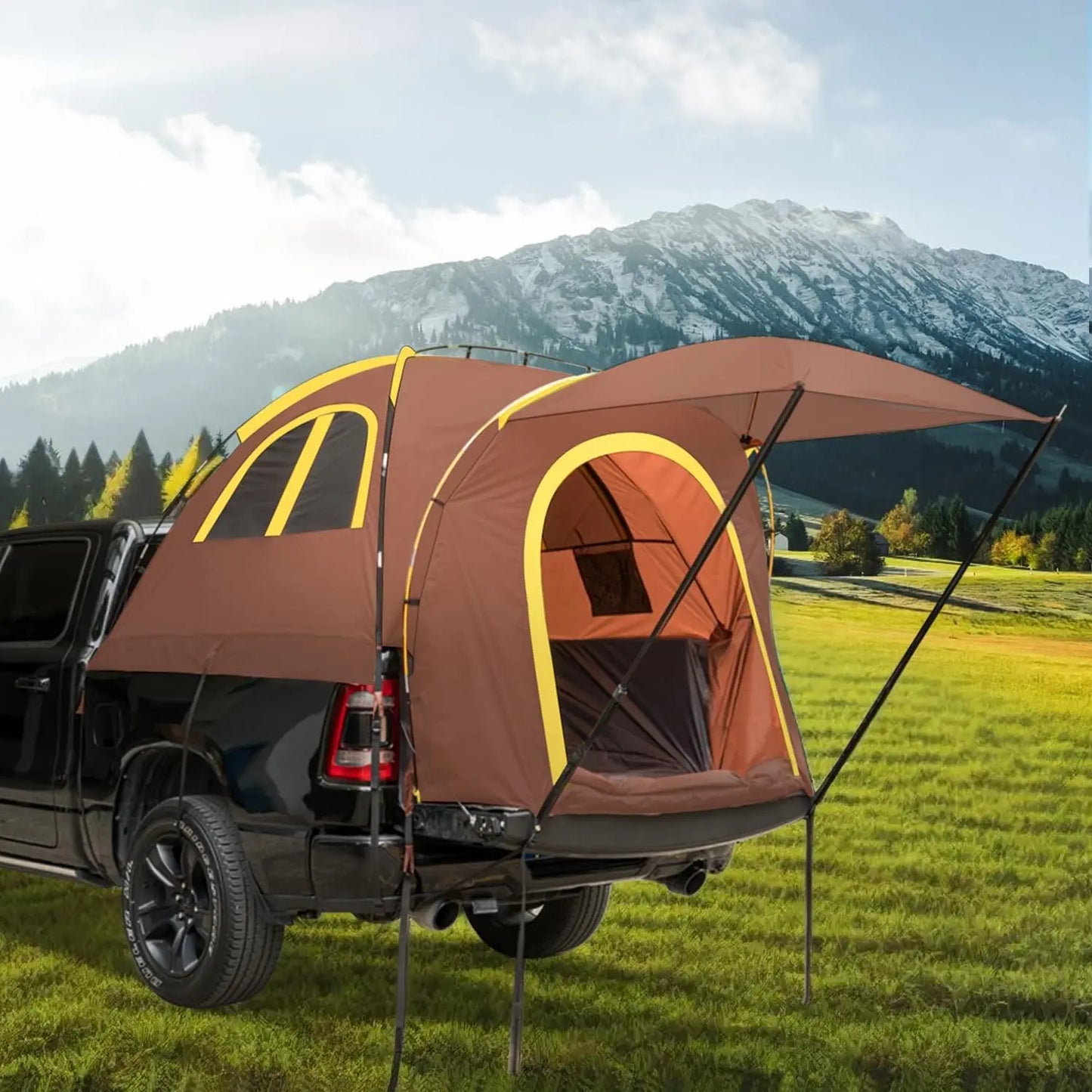 Truck Bed Tent  Rain Protection  Easy Set-up For 2 Person, Fits Full Size Short Bed