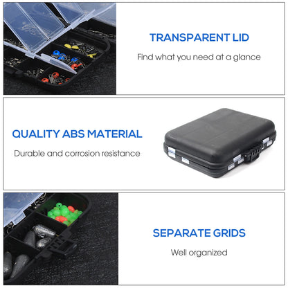 263pcs Fishing  Set with Tackle Box Including Plier Jig Hooks Sinker Weight Swivels Snaps Sinker Slides