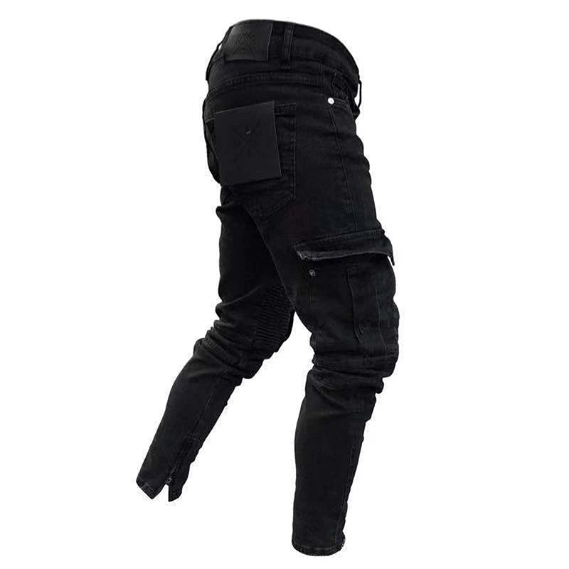 Men s Stylish Cargo Jeans with  Fit Design and Multiple Pockets