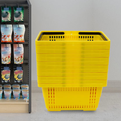 12-Pack Plastic Stackable Storage Baskets, 7.4 Gallon Capacity