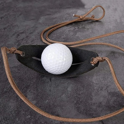 Handmade Leather  Throwing Sling Old-Fashioned Slingshot Hiking Hunting Accessories