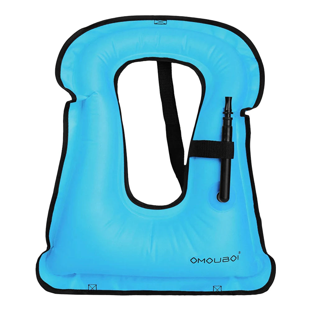 Inflatable Snorkeling Vest Adjustable Buoyancy for Snorkeling Swimming Kayaking Boating