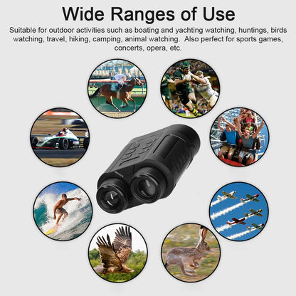 Mini Binocular Night Vision High Definition 4K 48MP Infrared 8X Digital Zoom Binoculars