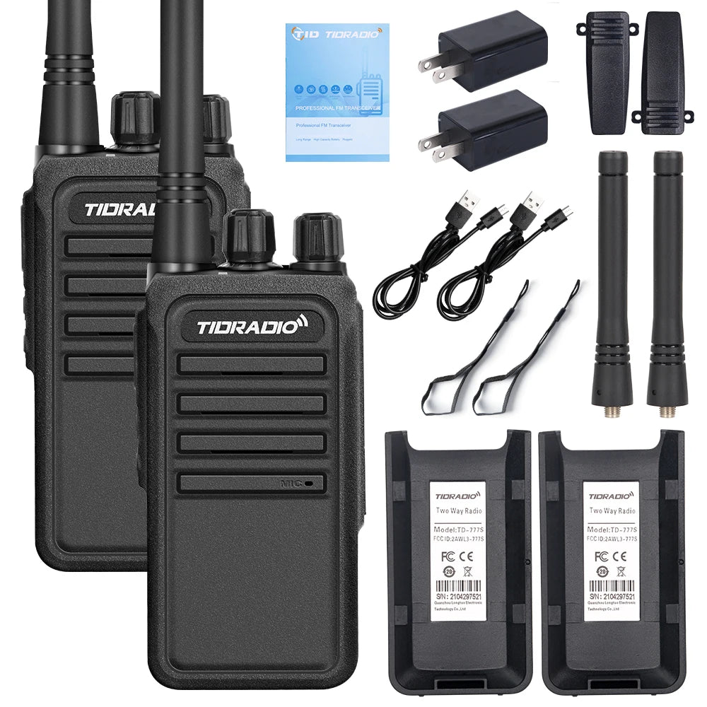 Two Way Radios 2200mAh Long Range Walkie Talkies 22CH USB Rechargeable