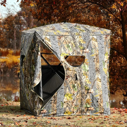 3 Person Portable PopUp Ground Hunting Blind with Tiedowns