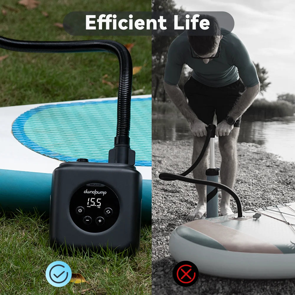 Paddle Board  Electric Portable Rechargeable SUP Pump 20PSI for PVC Boats, Kayaks, Mattress