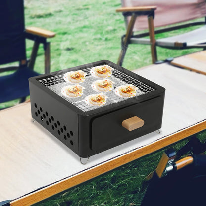 31*31*13.5cm Square Tabletop Barbecue Stove, For Camping
