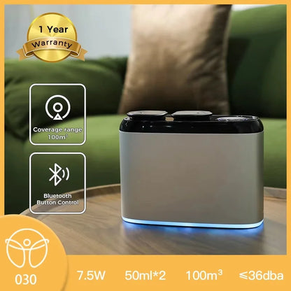 100m³ USB Charge Home Aroma Diffuser Air Freshener Double Nozzle Set