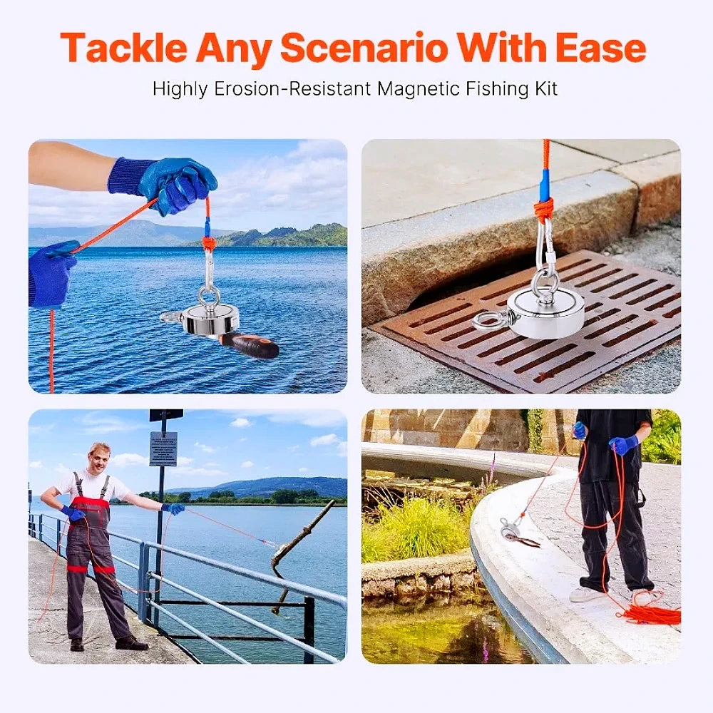 Strong Powerful Neodymium Magnet Double Side Salvage Search Magnet