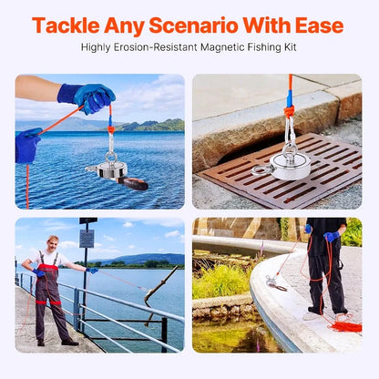 Strong Powerful Neodymium Magnet Double Side Salvage Search Magnet