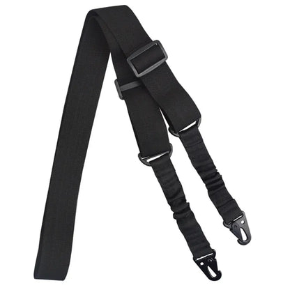 Two Points Rifle Sling with Length Adjuster Traditional Sling with Metal Hook