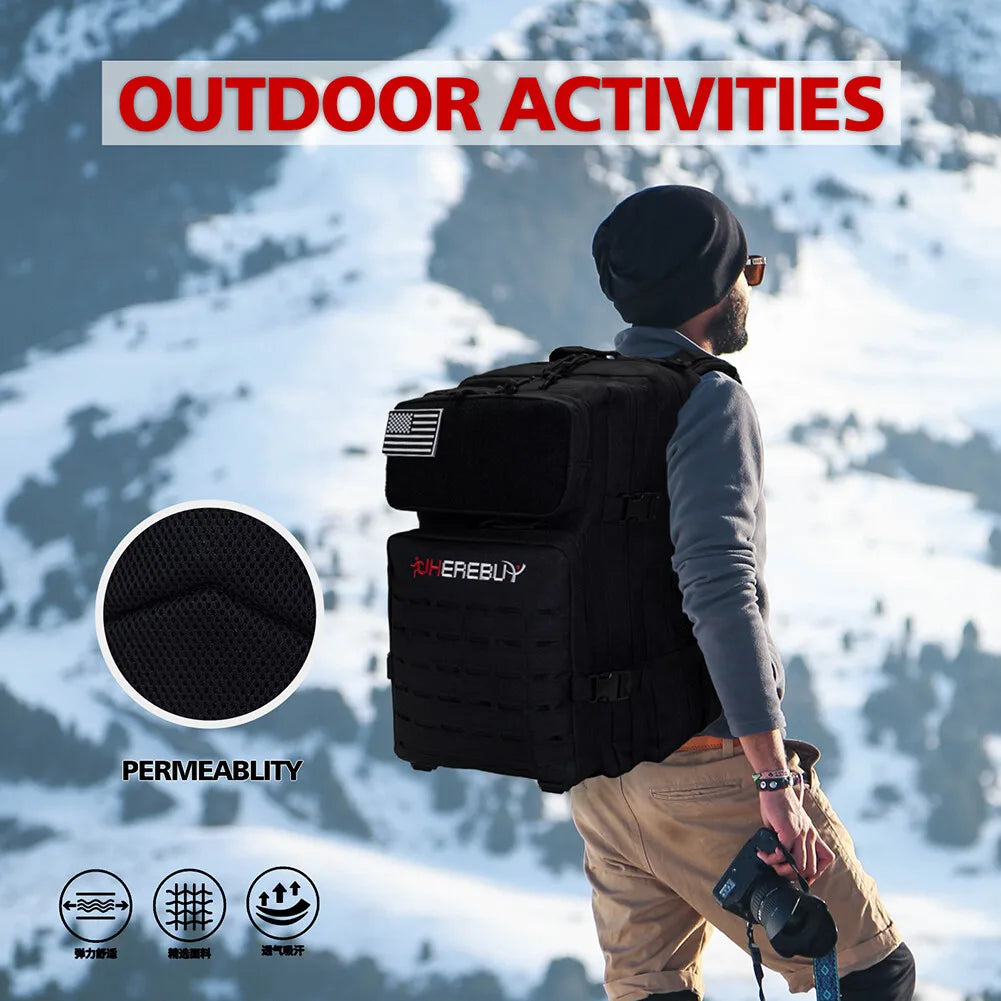 45L Military Tactical Backpack Molle Rucksack