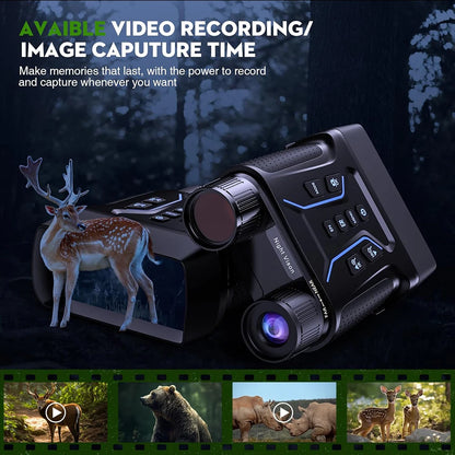 Digital Night Vision Binoculars With Infrared Illuminator Video Recording 8X Zoom