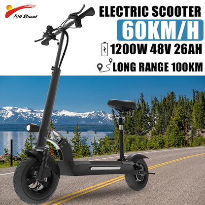 48V 26AH Lithium Battery Electric Scooter with Seat
