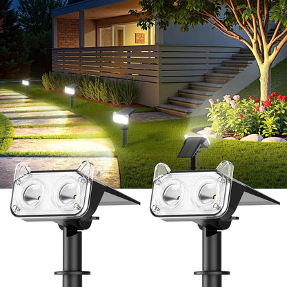 4 Pack Solar Spot Lights, Auto On/Off, 2 Modes
