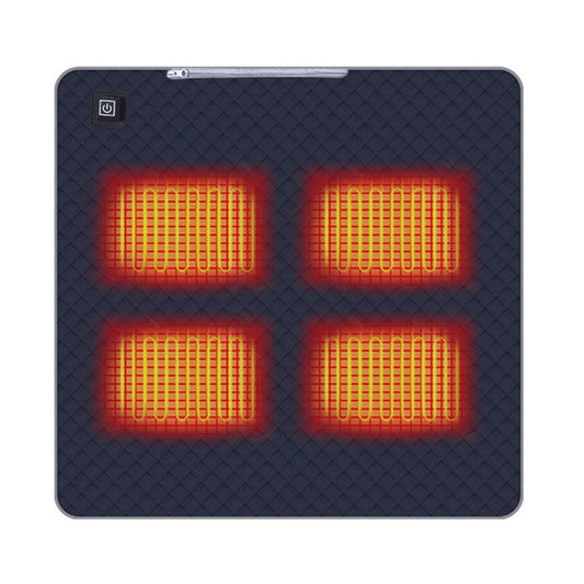 4 Heated Areas Camping Chair Heated Cushion Portable Heater Warm Pad 3 Adjustable Temperature