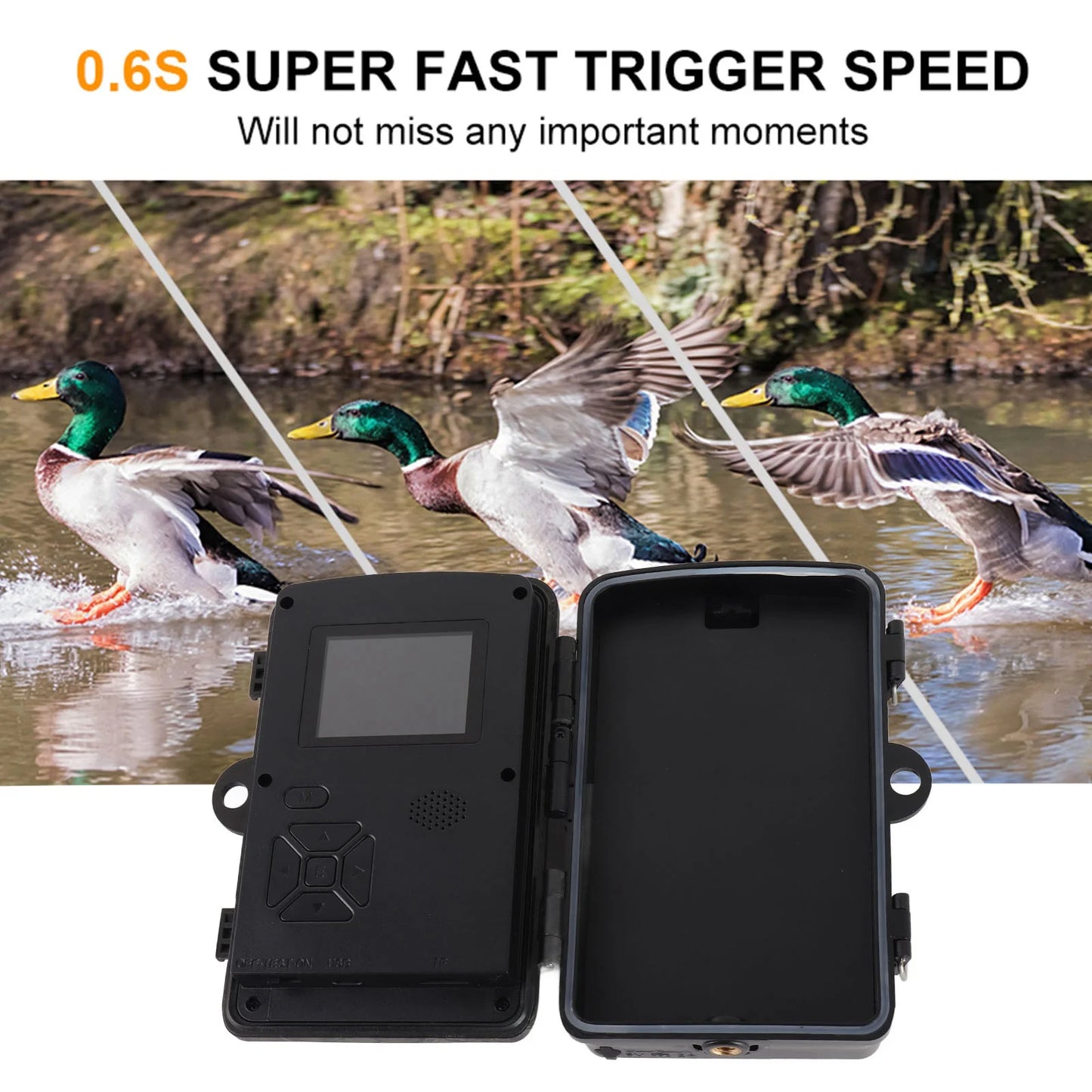 1080P  Infrared Night Vision Mobile Monitoring  Waterproof Trail Camera