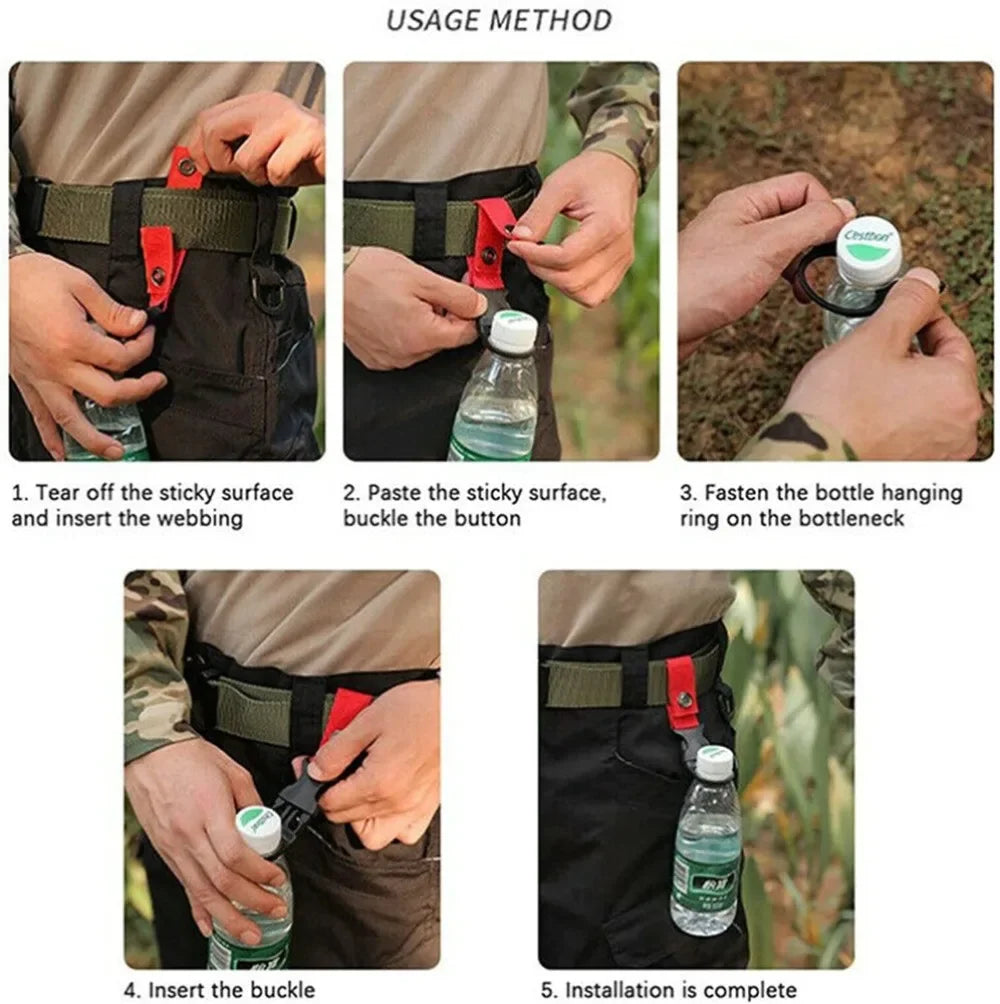 Tactical Buckle Hook Water Bottle Holder