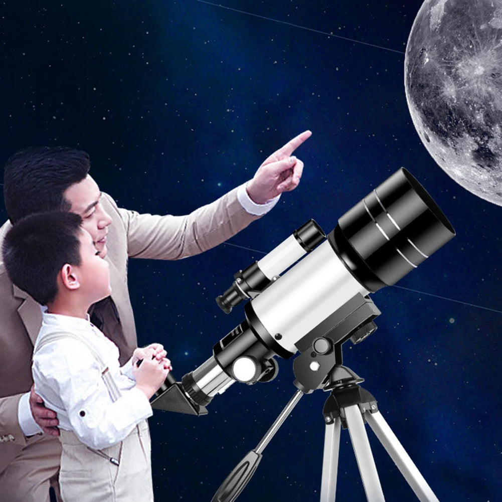 Telescope for Adults & Kids 300mm Portable Telescope 15X-150X Astronomical Refractor