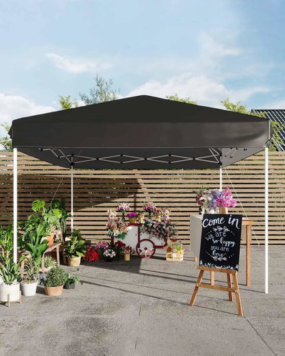 10x10 Pop Up Canopy Tent, with 3 Adjustable Heights, Easy Set Up with 4 Sandbags & Carrying Bag