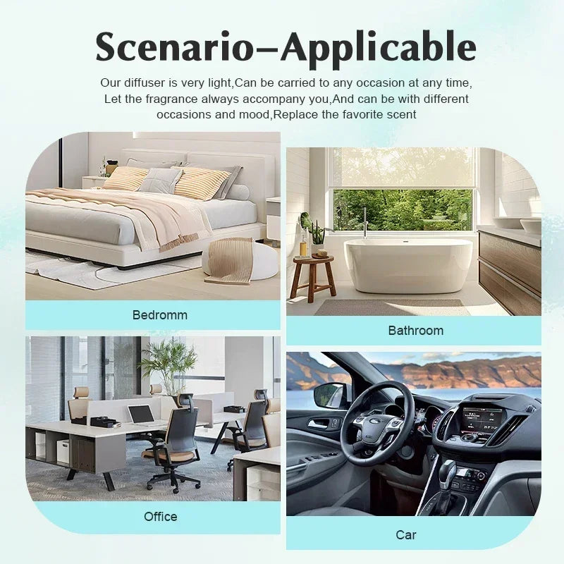 100m³ USB Charge Home Aroma Diffuser Air Freshener Double Nozzle Set